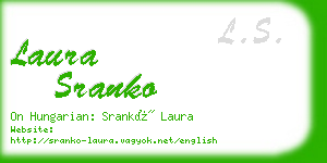 laura sranko business card